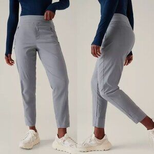 🦋 ATHLETA Trekkie North High Rise Joggers Coastline Blue Gray 0 Workout Casual